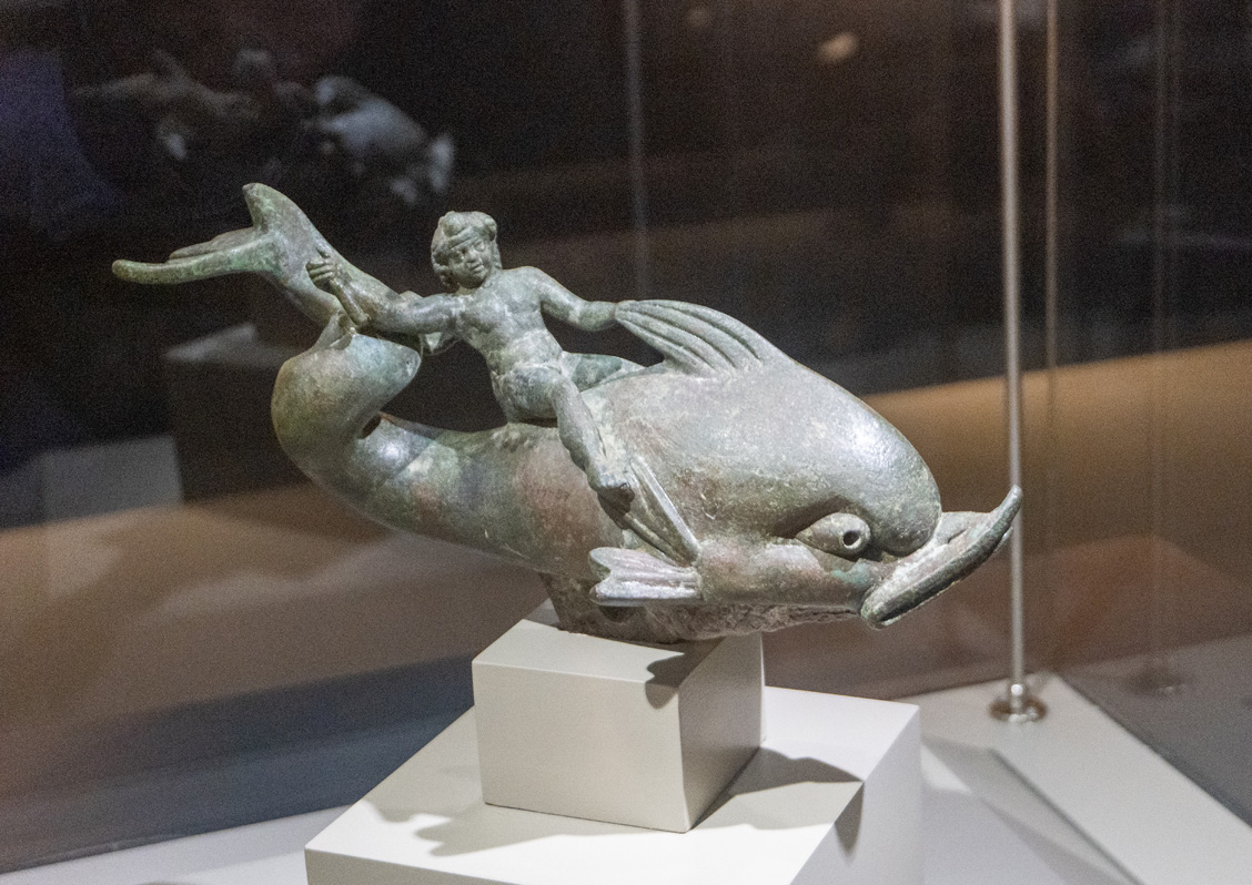 Ephesus Museum, Eros on plump dolphin, 2nd c BC