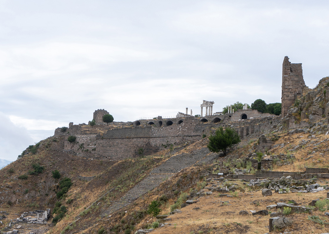 Pergamon Upper City, View to Temple of Trajan