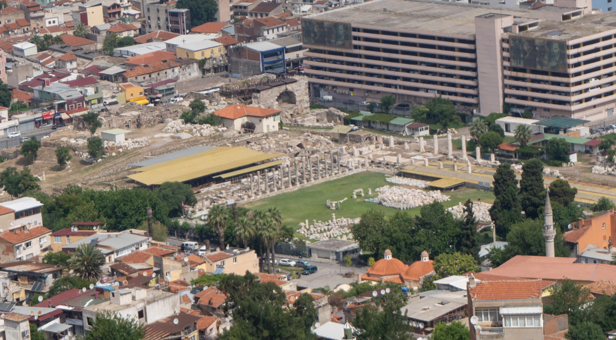 Izmir Kadifekale - Citadel, View from Citadel over Agora