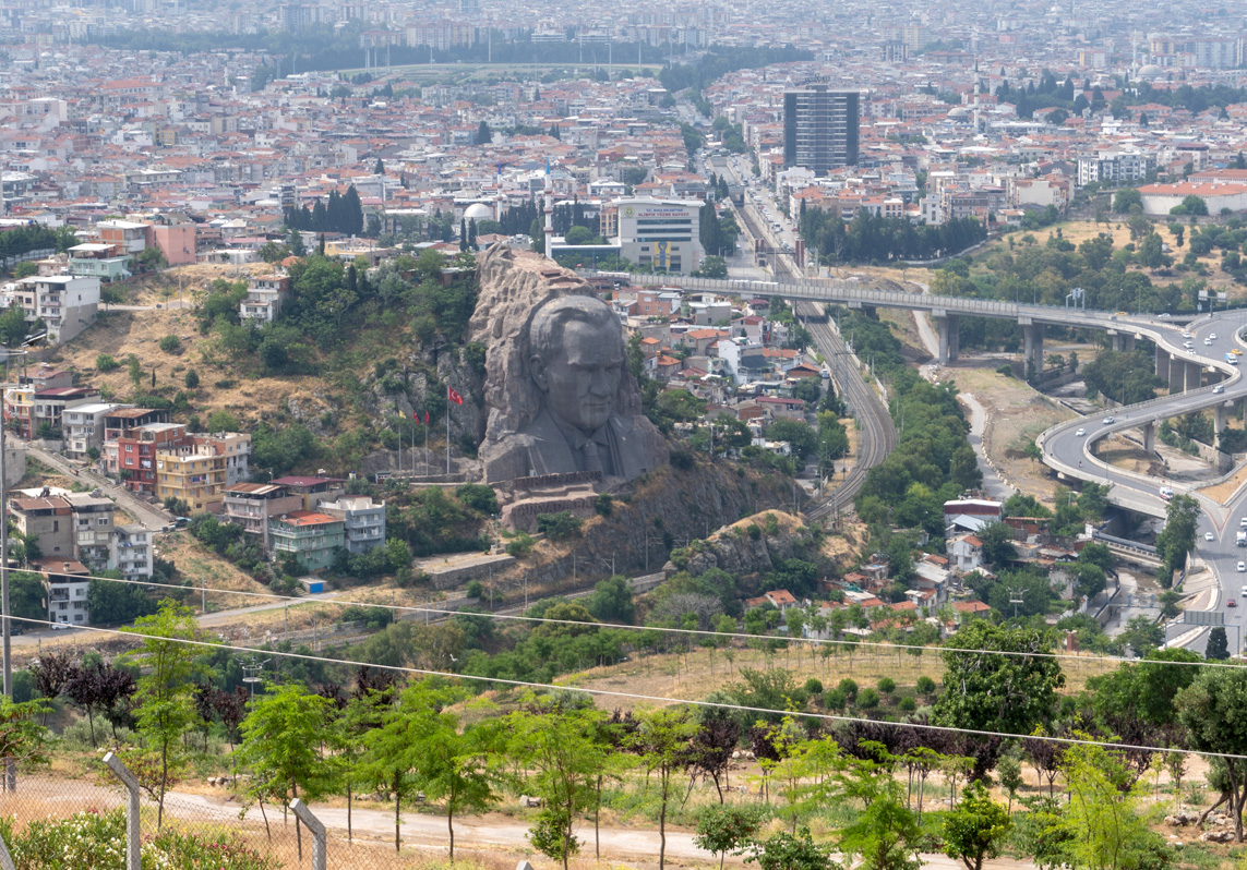 Izmir Kadifekale - Citadel, View from Citadel to Ataturk Rock