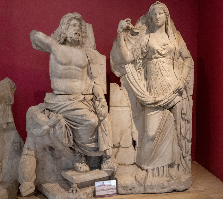 Izmir History and Arts Museum, Poseidon & Demeter, Antonine period From Smyrna Agora