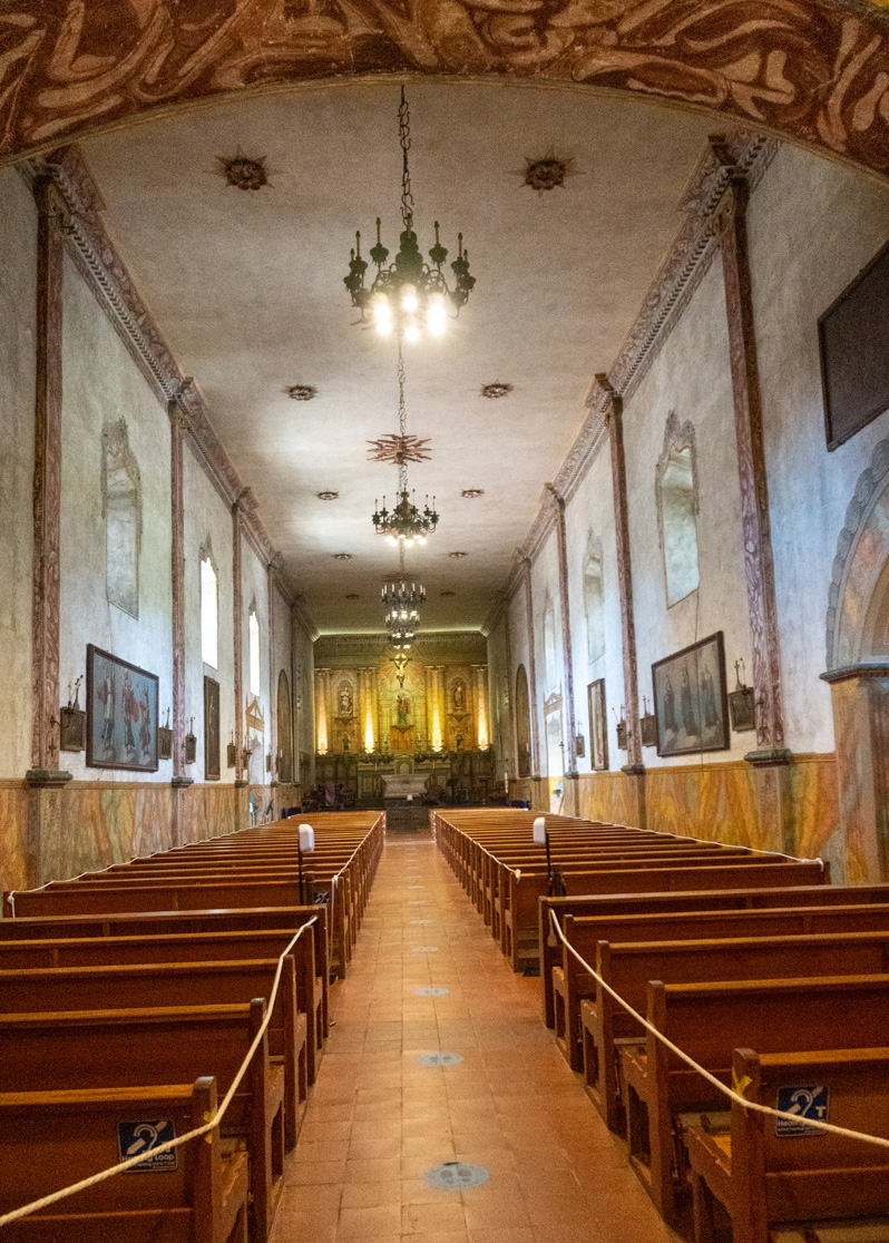 Mission Santa Barbara, Mission Interior