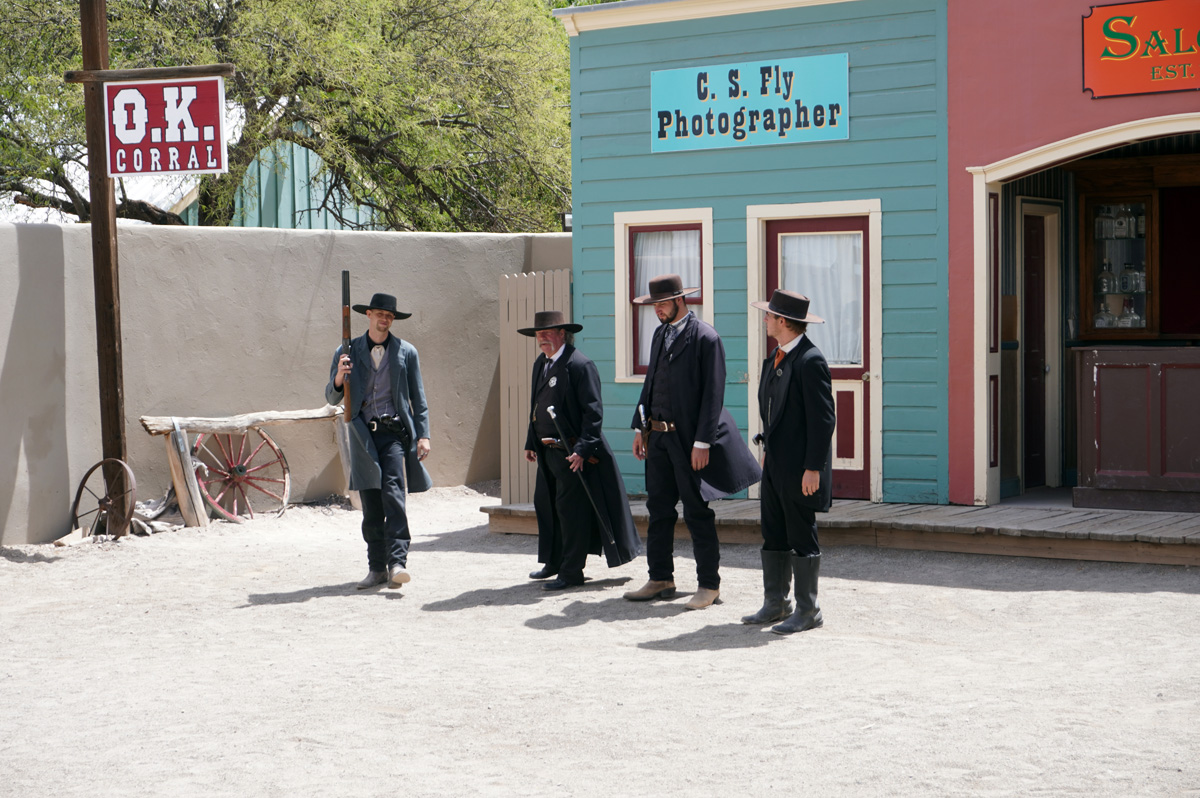 Gunfight at the OK Corral, Doc Holliday and the Earp Brothers ("Hurrah!")