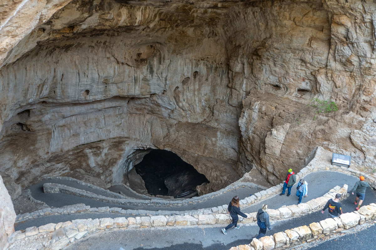 Carlsbad Caverns National Park, The windy path down to the Natural Entrance