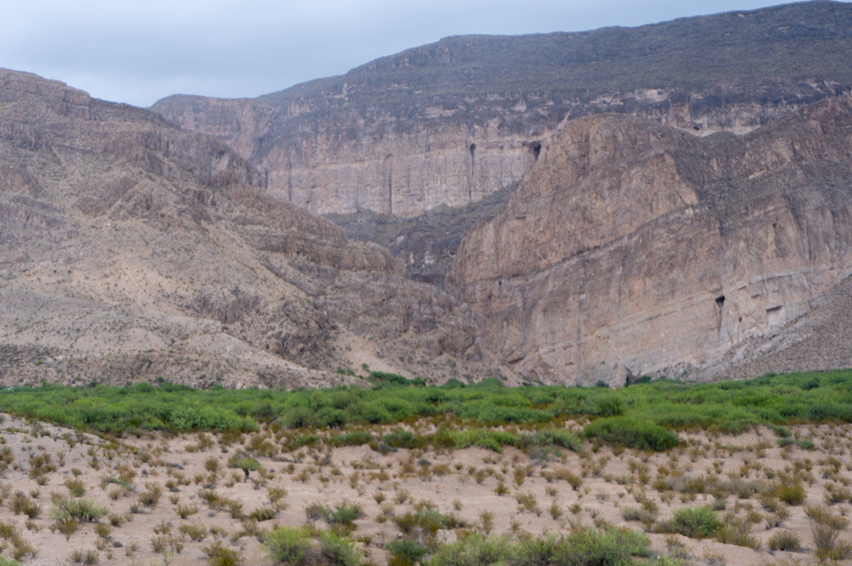 Big Bend National Park, The Rio Grande enter Boquillas Canyon A hard-to-spot slot between cliffs