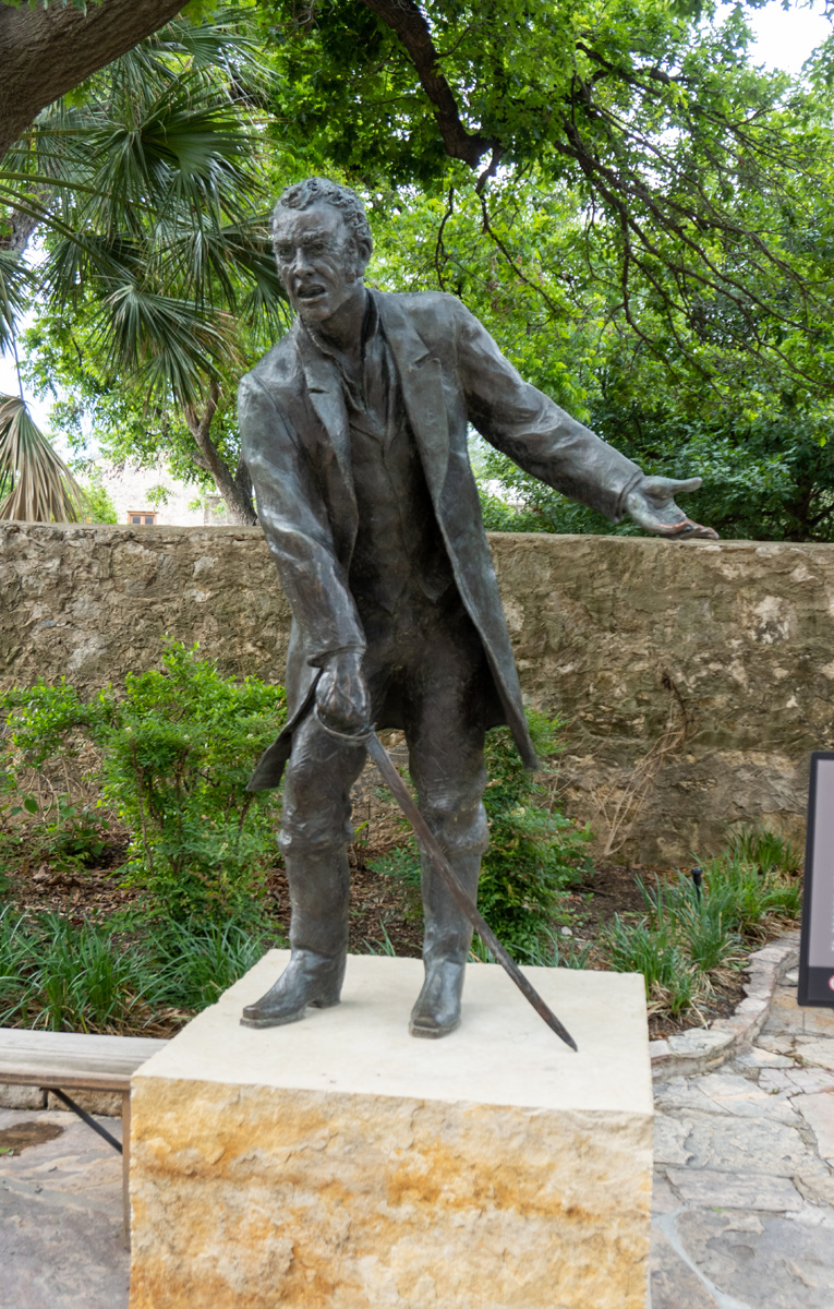 The Alamo, William Barret Travis Drawing a famous line in the dirt