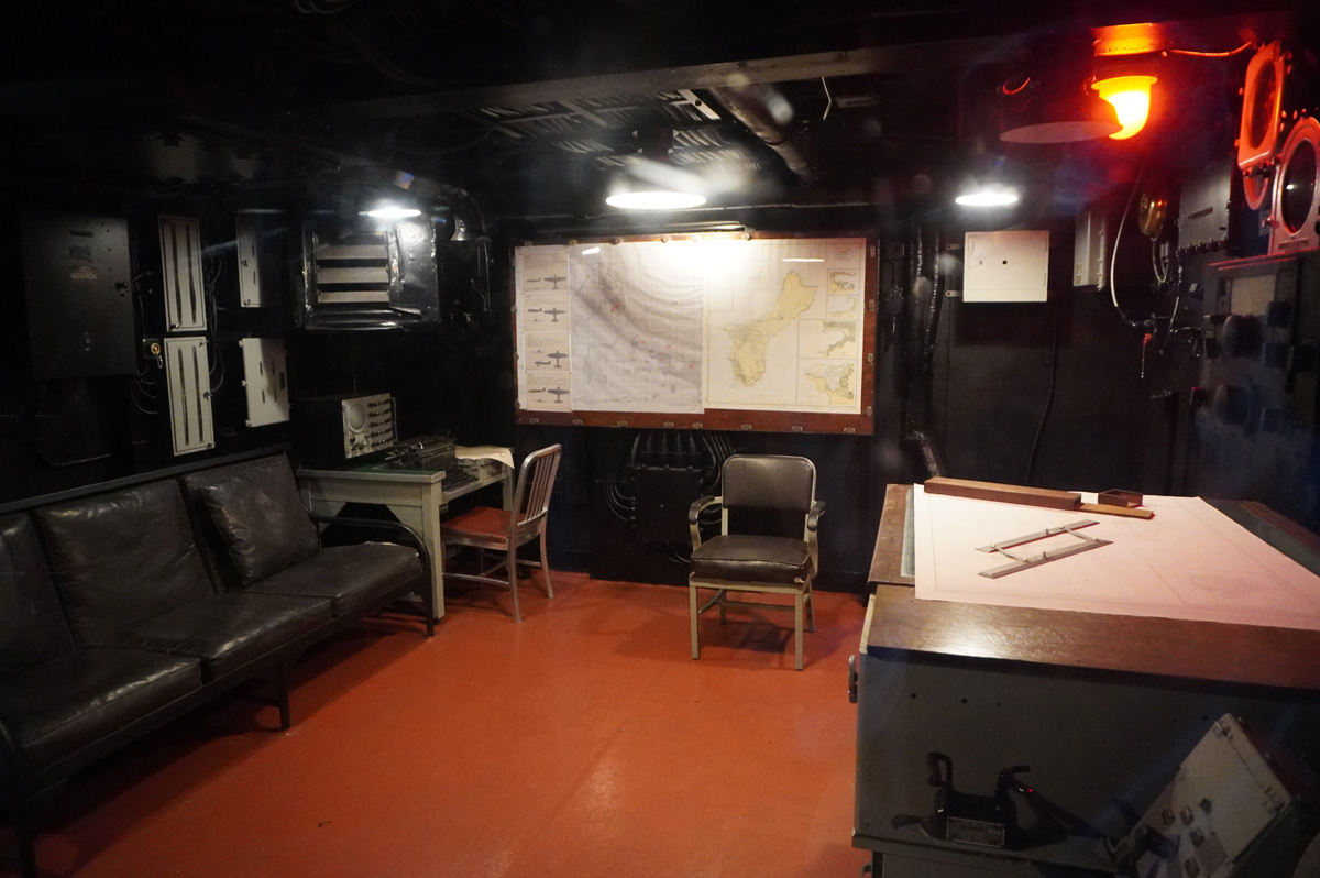 USS Alabama Battleship Memorial Park, Flag Plot room