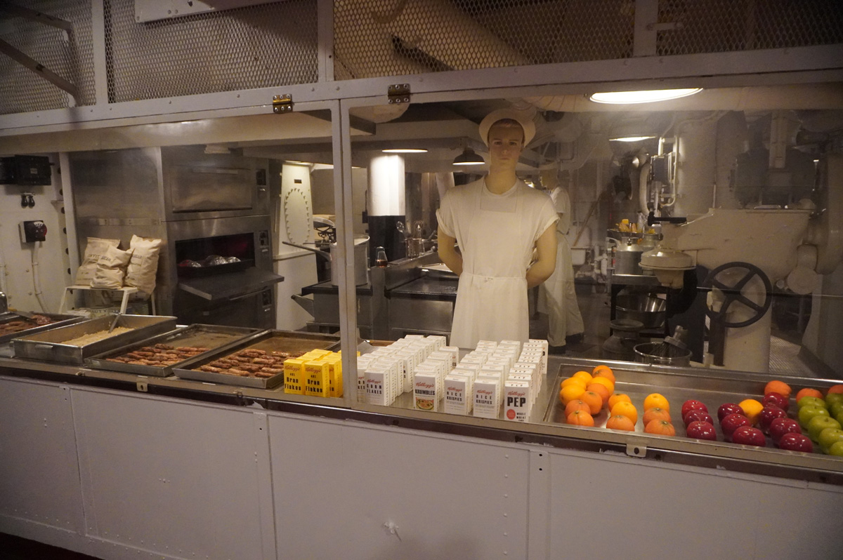 USS Alabama Battleship Memorial Park, Crew Galley Complete with Cornflakes
