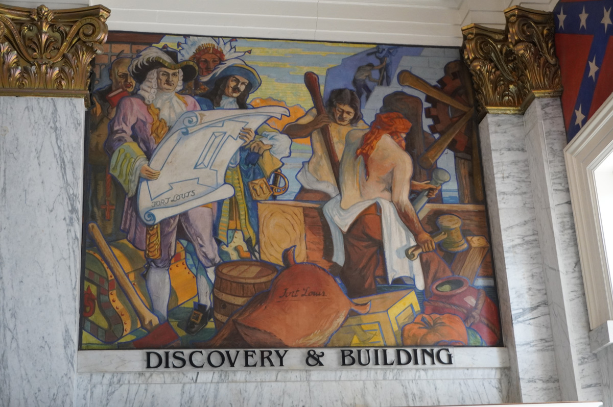 Mobile, Mural in Old City Hall (Museum)