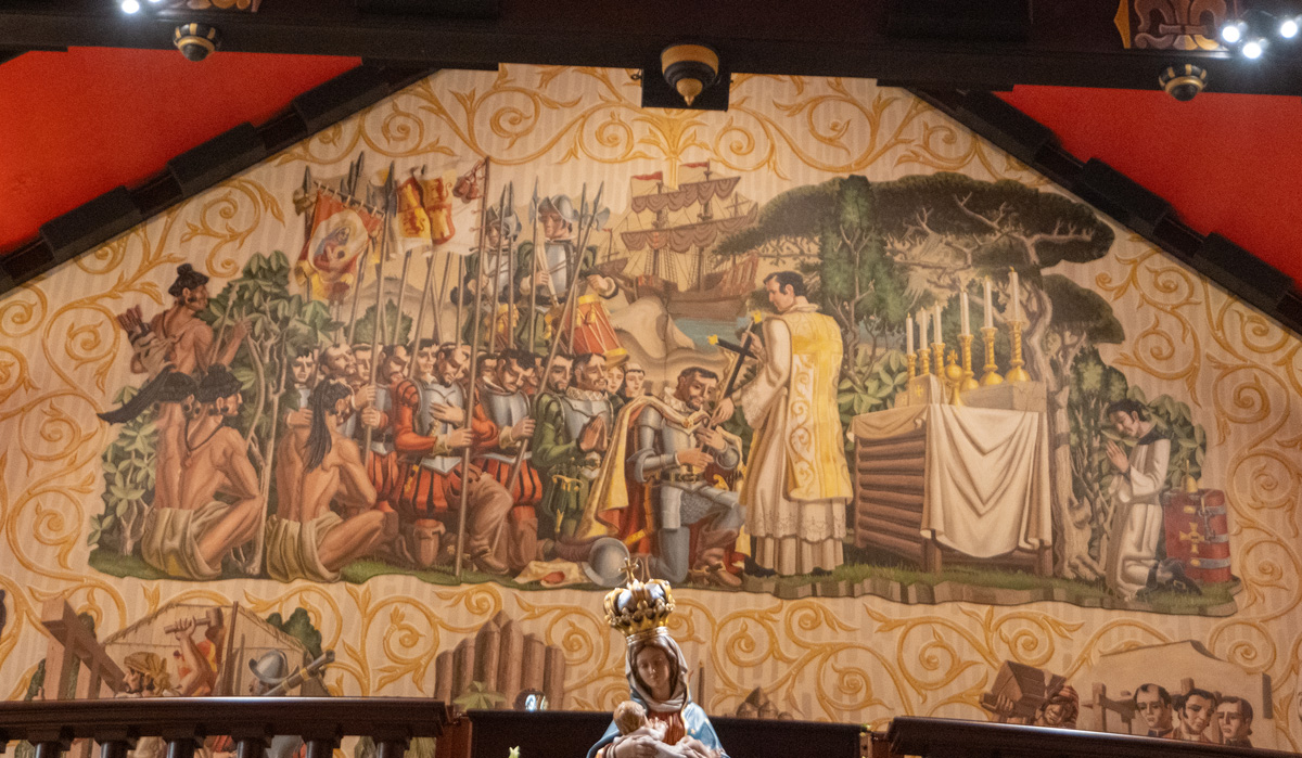 Old St Augustine, Cathedral: Painting of First Mass in 1565