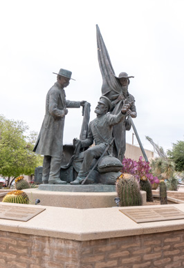 Monument to US "Mormon battalion" Who passed through, Tucson, Arizona 2021