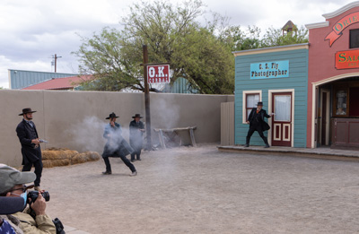 The shooting starts, Gunfight at the OK Corral, Arizona 2021