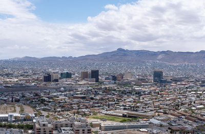 View to downtown El Paso, Texas May 2021