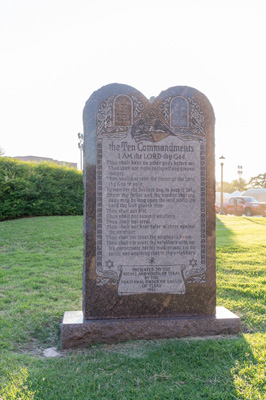 Ten Commandments monument, Texas State Capitol: Monuments and Memorials, Texas May 2021