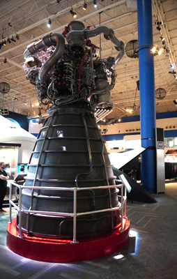 Space Shuttle RS-25 engine (real), Houston Space Center, Texas May 2021