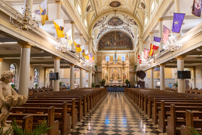 St Louis cathedral interior, Jackson Square, Louisiana May 2021