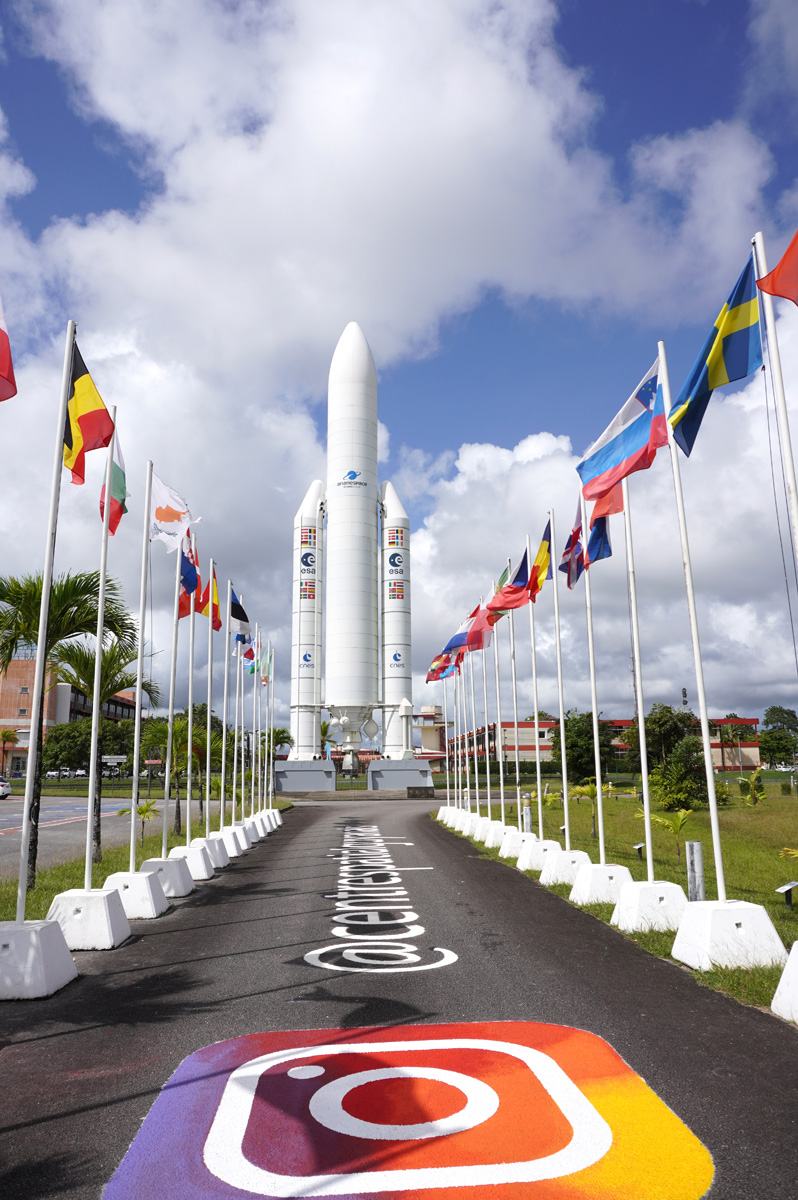 Kourou: Guiana Space Centre Tour, Avenue of Flags, at Space Museum