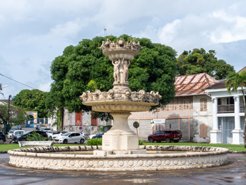Fountain at Place Léopold-Héder, Cayenne, French Guiana++, December 2022