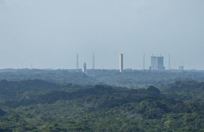View to pad.  Note outgassing., Ariane 5 Mission VA259 Launch, French Guiana++, December 2022