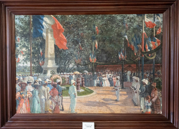 Painting of grand ceremony in 1902, Musée Local de Guyane, French Guiana++, December 2022