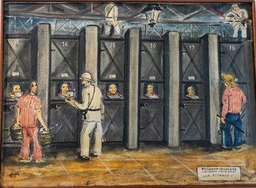 1950s painting by Francis LaGrance, an ex-convict, Musée Local de Guyane, French Guiana++, December 2022