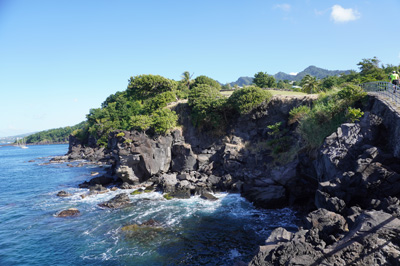 Craggy coast at Fort l’Olive, French Guiana++, December 2022