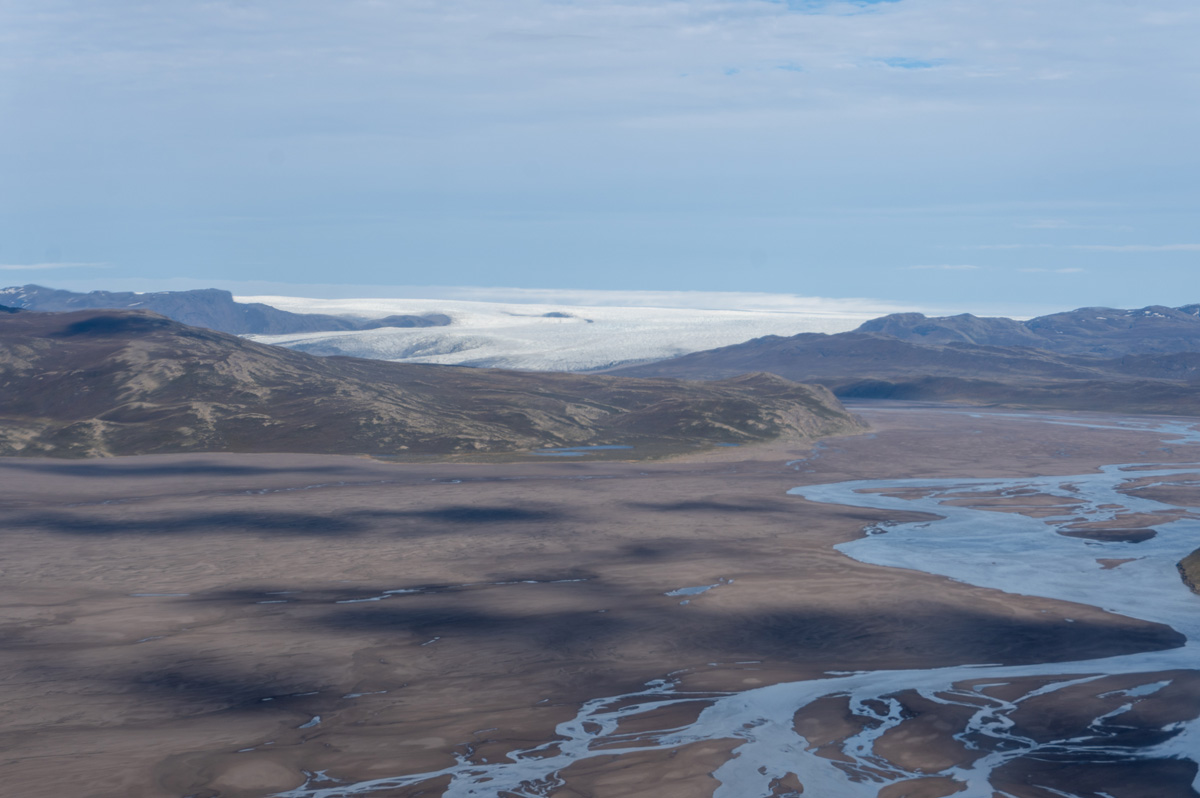 Kangerlussuaq "Ice Cap and Musk Ox" Flight, Heading towards the Ice Cap