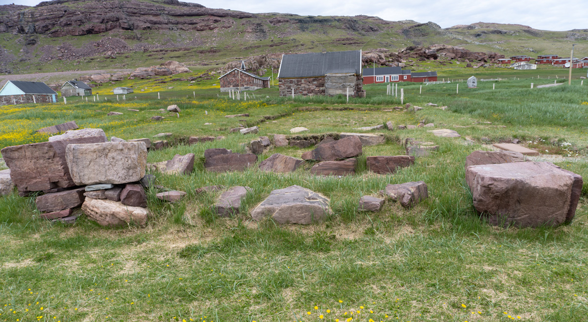 Igaliku: Garðar Cathedral, Garðar Cathedral, from East end Chancel and chapels in foreground, nave beyond