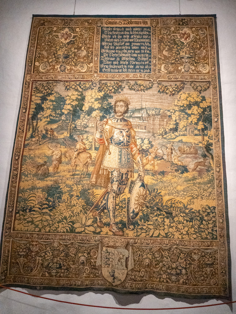 Helsingør (Elsinore), Knud VI (b.1163 d.1202) One of a series of Royal tapestries from 1585
