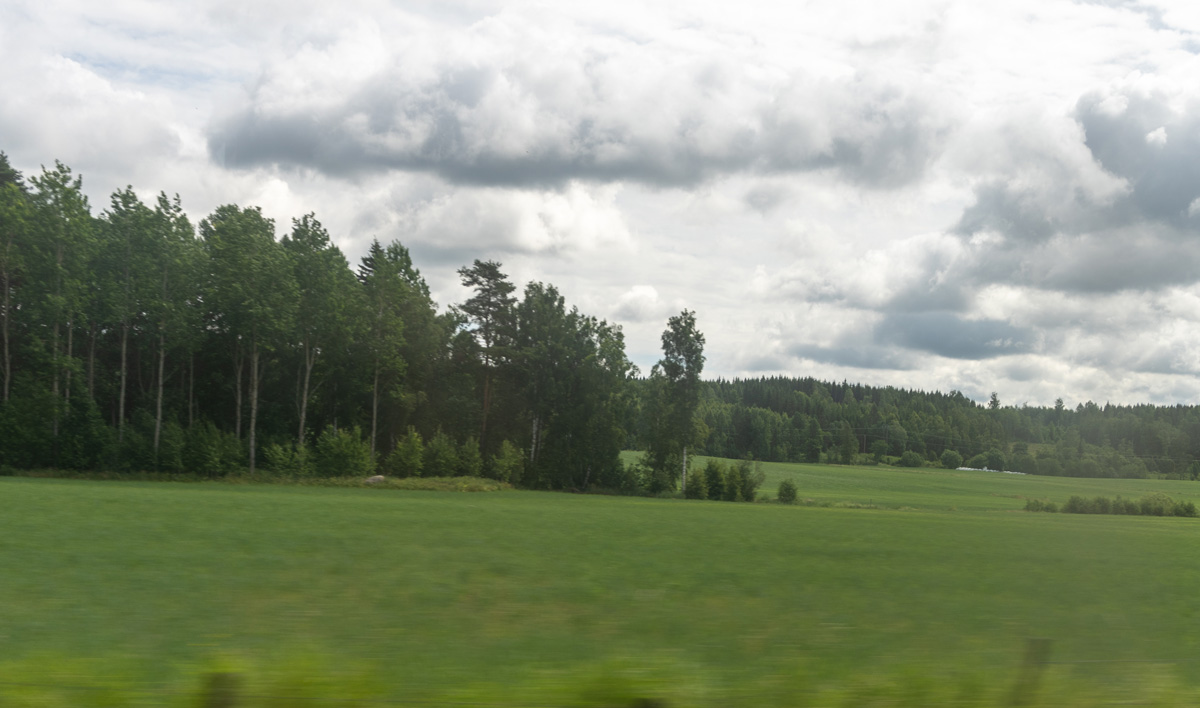 Train ride from Copenhagen to Stockholm, Speeding across Rural Sweden