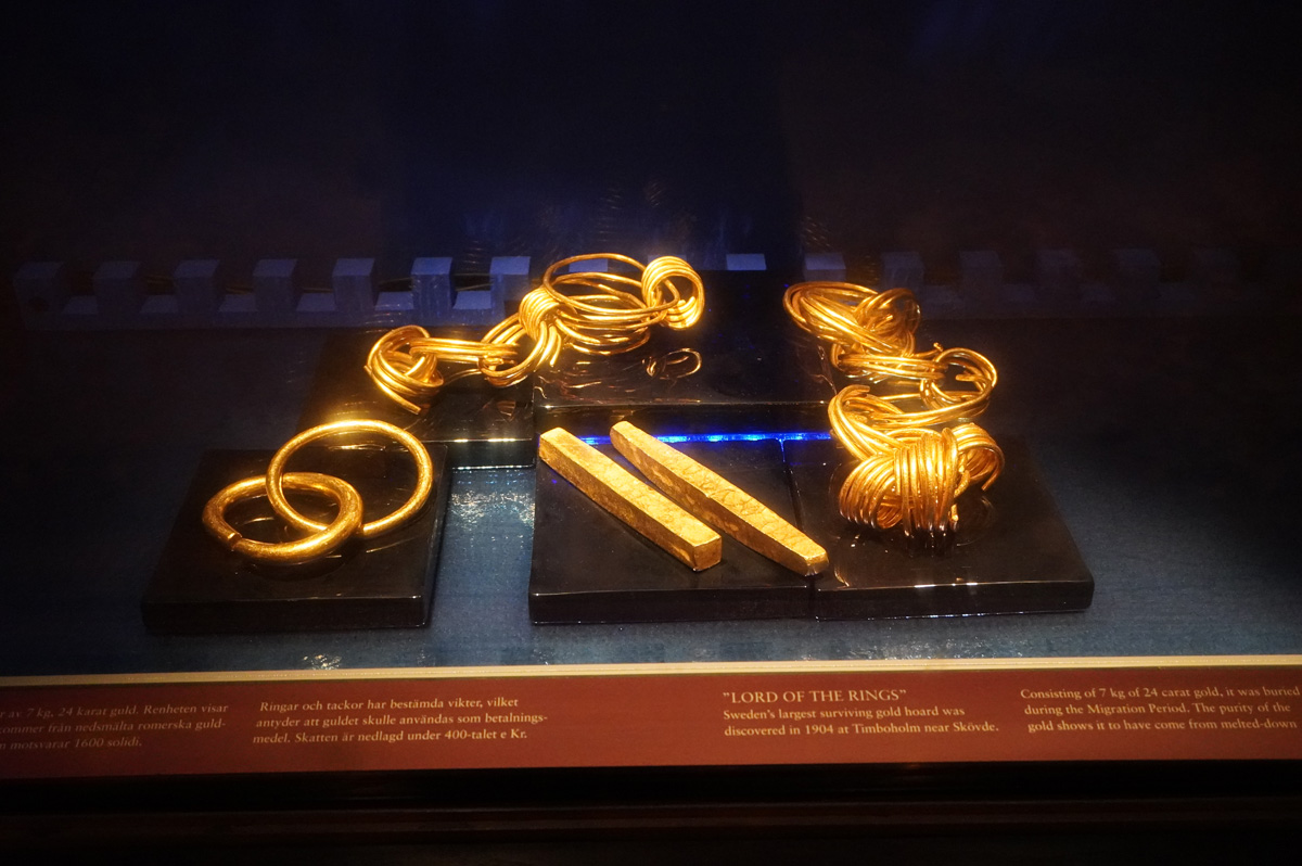Stockholm: National Museum, Big chunks of gold, 5th - 6th c AD