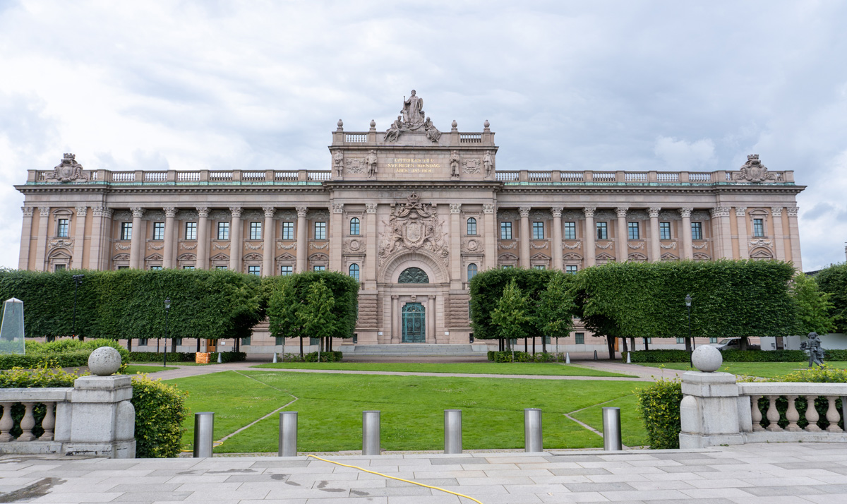 Around Stockholm, Swedish Parliament, East Facade