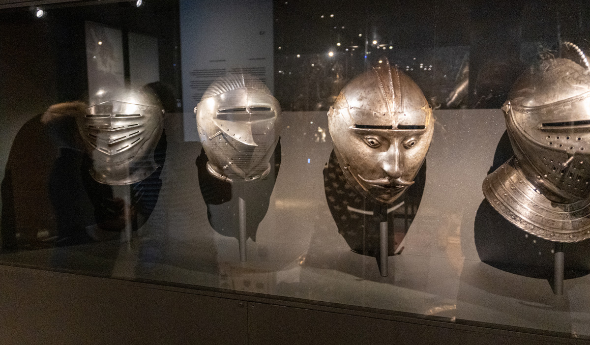 Around Stockholm, Armoury: Assorted helmets, 1510-1540