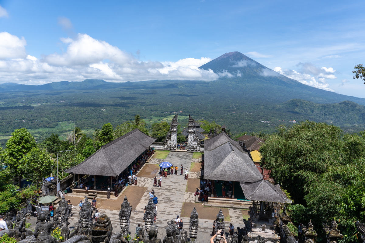 Lempuyang Temple, View from stairway over "Gate of Heaven"