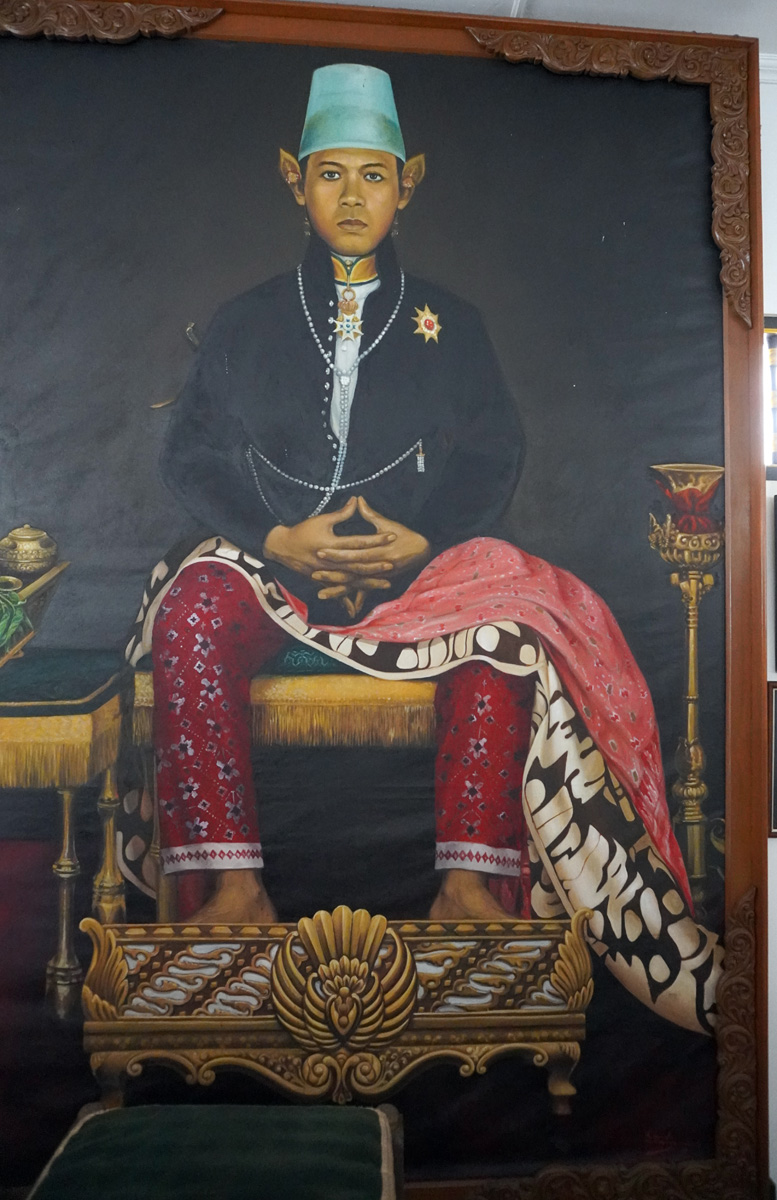 Yogyakarta Kraton (Royal Palace, Portrain of young Hamengkubuwono IX Note the jeweled ear tips