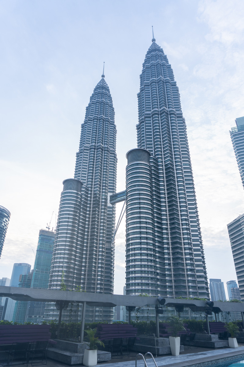 Petronas Towers, Petronas Towers, from the W roof