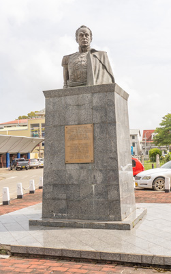 Simon Bolivar monument, Paramaribo, 2022 Suriname