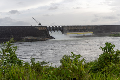 Afobaka dam On the Suriname river, below Lake Brokopondo, Afobaka Dam and Lake Brokopondo, 2022 Suriname
