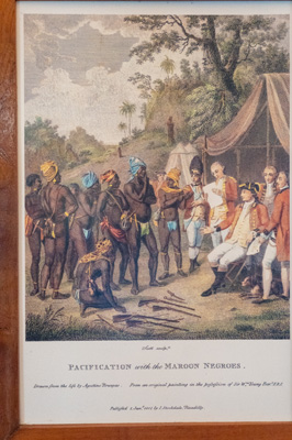 Negotiations with Rebel Maroons Probably a rather idealized vie, Fort Shirley, 2022 Dominica