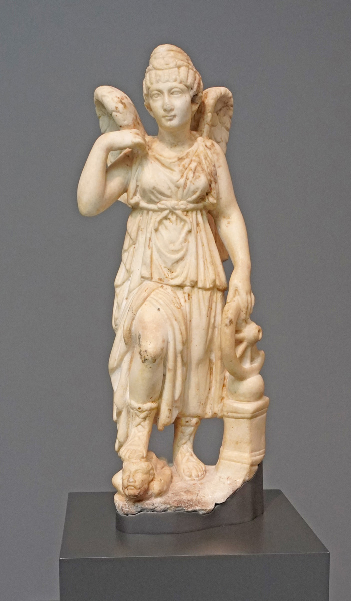 The Getty Villa, Nemesis.  ~150 AD With enemy crushed underfoot and wheel of fortune.
