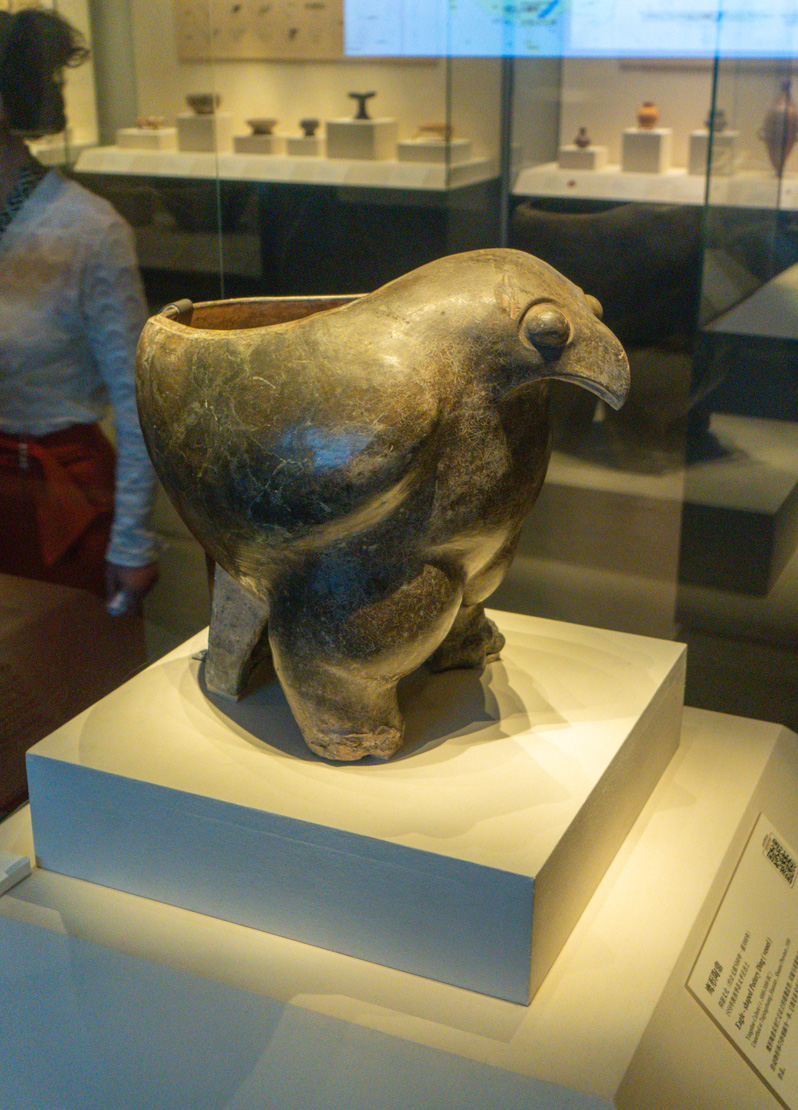 Beijing: National Museum - Ancient treasures, Eagle shaped vessel 5000-3000 BC