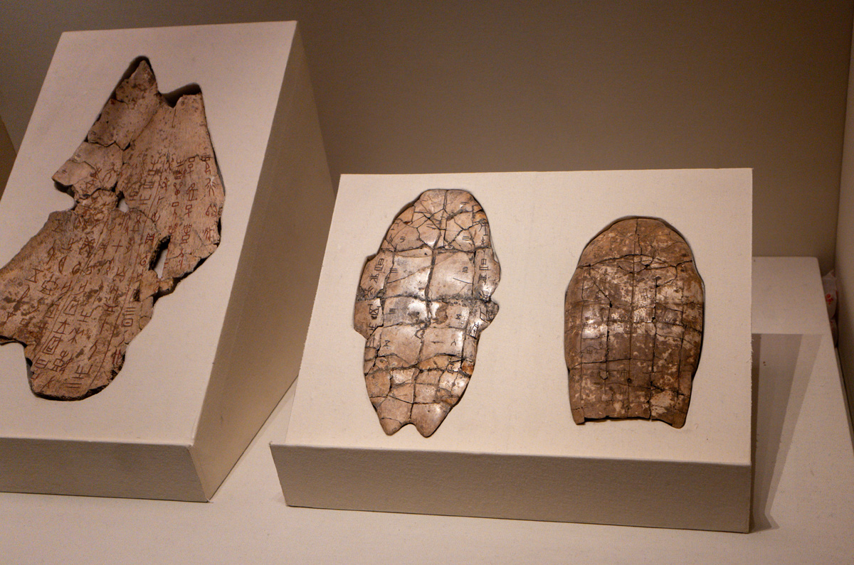 Beijing: National Museum - Ancient treasures, Tortoiseshell with Inscriptions (16th-11th c BC)
