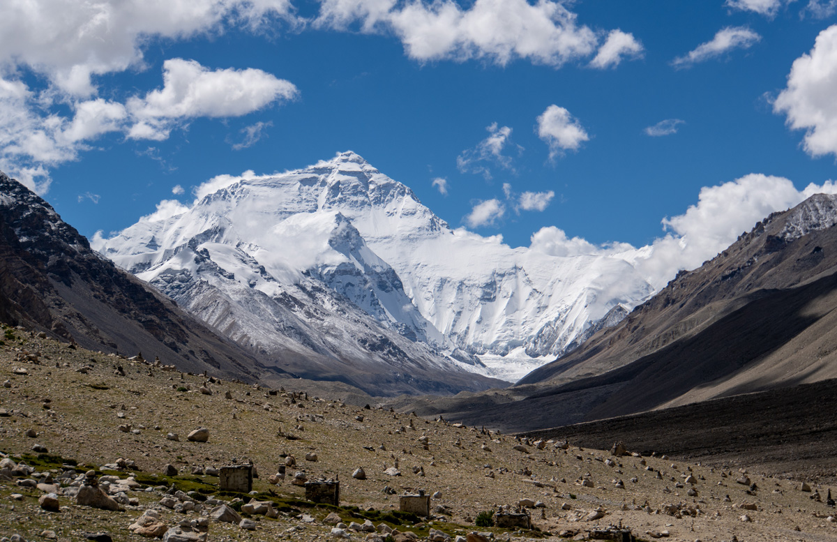 Everest from Rongbuk Monastery