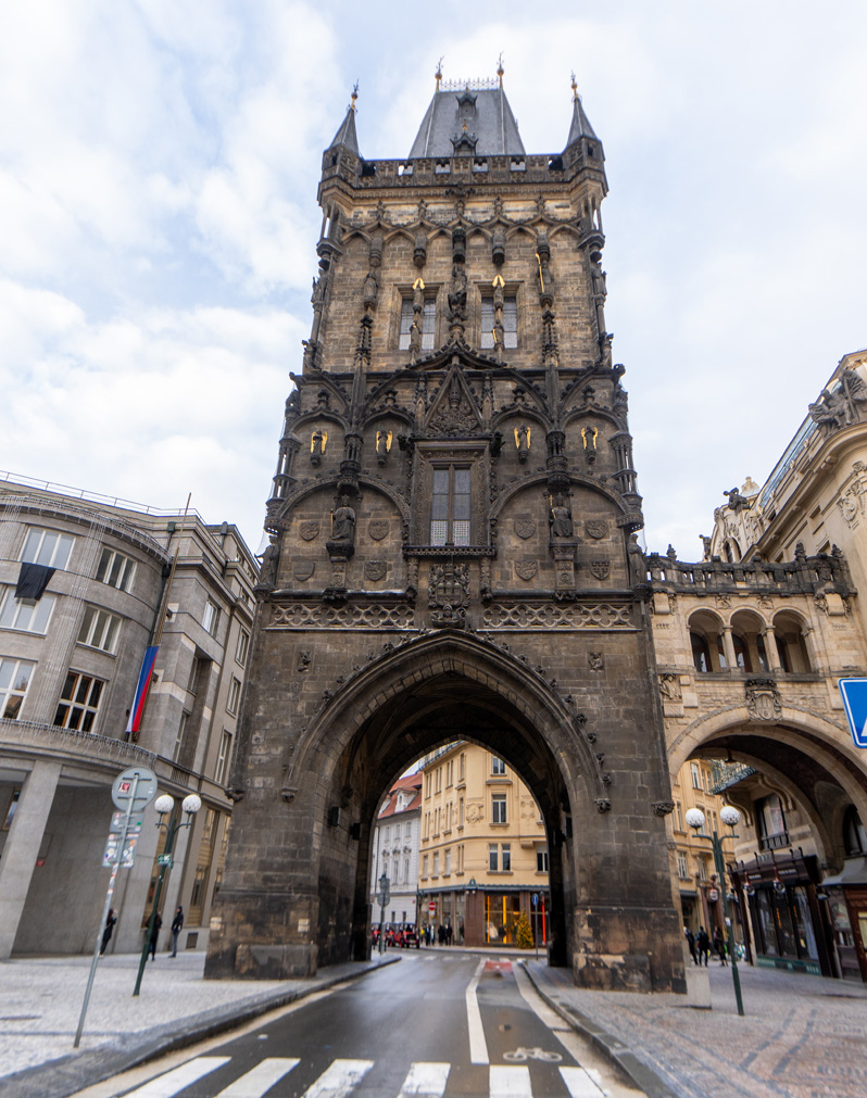 Around Prague, Prašná Brána.  15th c city gate