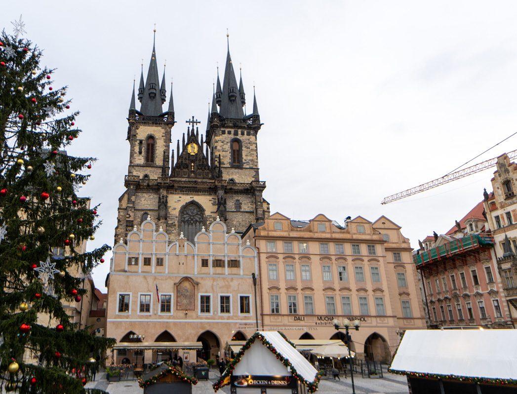 Prague: Old Town Square, View to Church of Our Lady before Týn