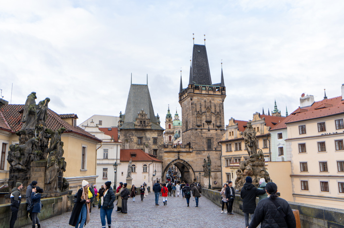 Prague: Charles bridge, West End of Charles Bridge