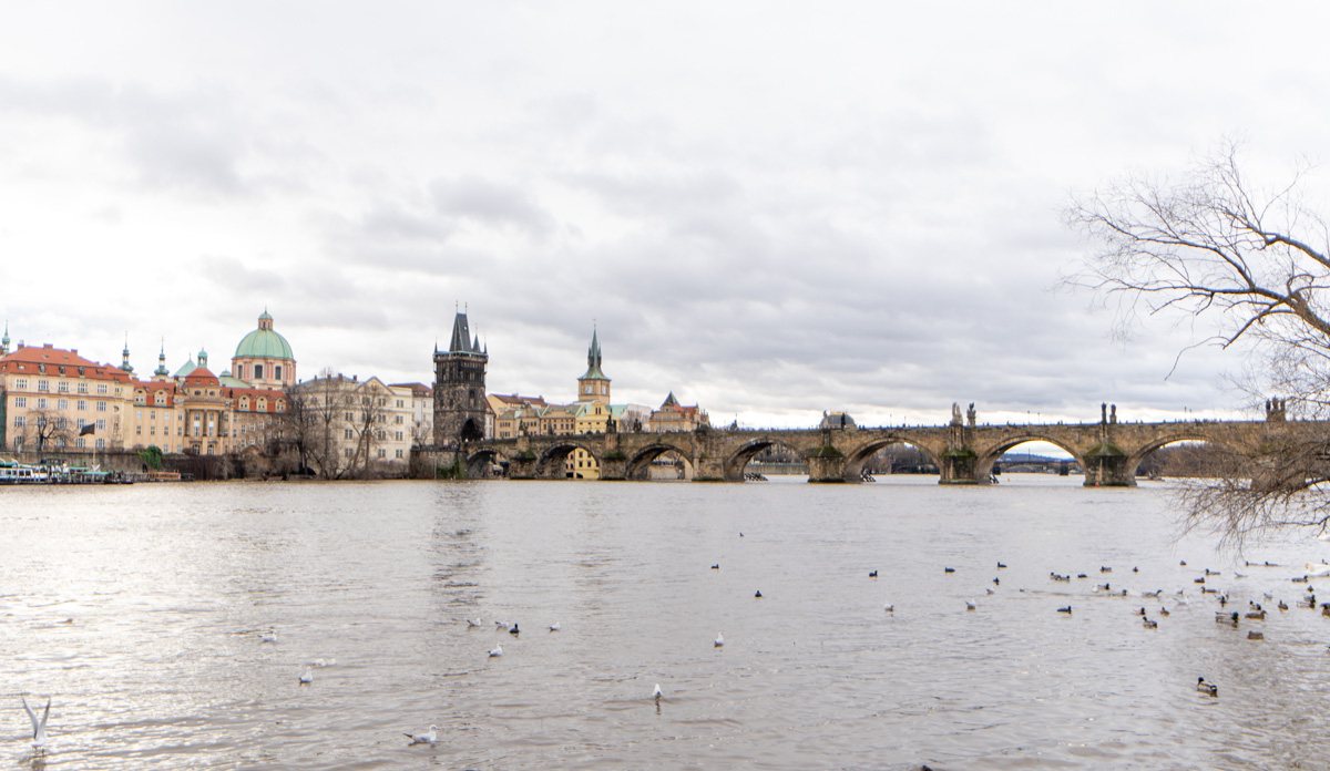 Prague: Charles bridge, View to Charles Bridge, from North