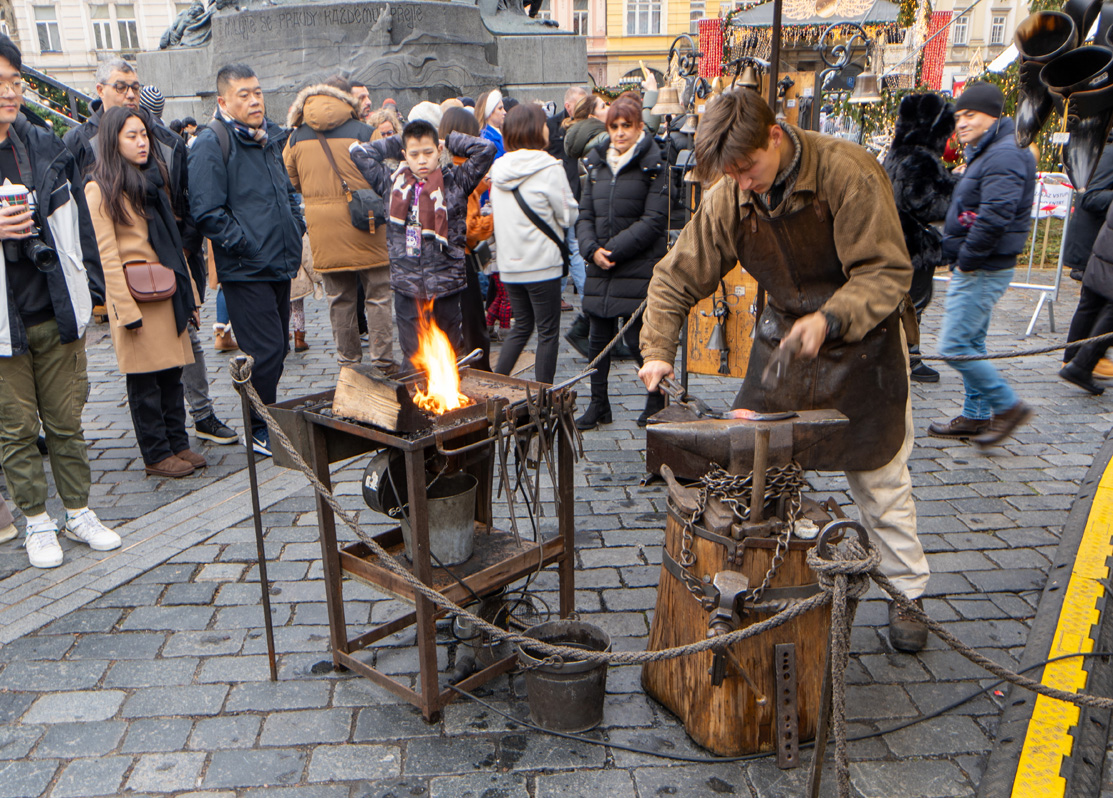 Prague: Old Town Square, Christmas Market: Blacksmith