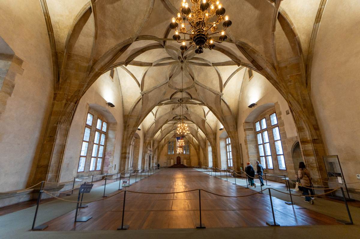 Prague Castle, Enormous reception hall Mighty indeed were the Kings of Bohemia!