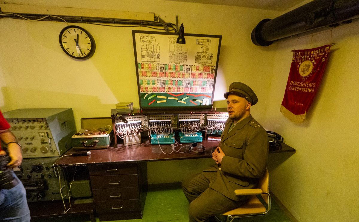 Prague: Cold War Museum, Surveillance room (monitoring hotel above)